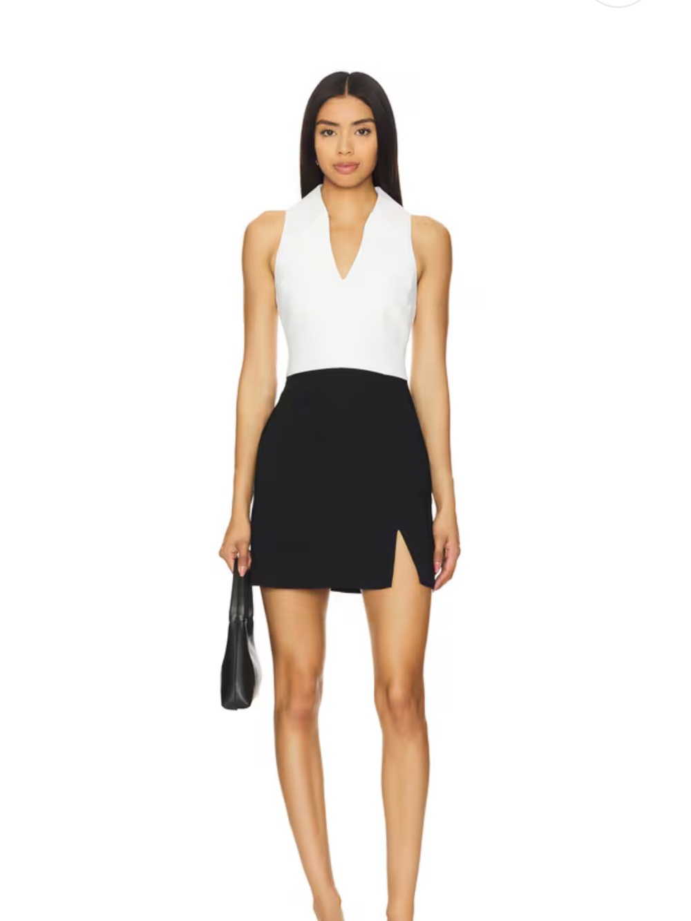 Amanda Uprichard x REVOLVE Augusta Dress in Black & Ivory